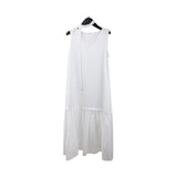 2025 THE MIND polka dot splicing vest skirt 2025 summer new Korean version loose V-neck sleeveless dress T5055X