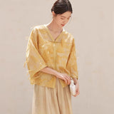 Women's spring coat, fringed jacquard design slightly transparent thin, new Chinese shirt cardigan high sense C0135
