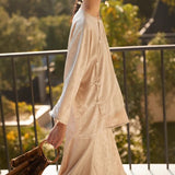 Women's spring suit two-piece set, new Chinese improved long-sleeved shirt C0240 A-shaped skirt C0241