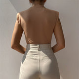 2025 New sexy babes sleeveless pleated onesie, spring fashion temperament V-neck loose and versatile bottoming shirt