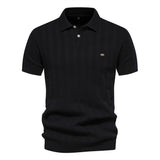 HULIANFU 2025 popular spring and summer new New Popularan size men's woolen polo sweater knitted sweater short-sleeved lapel men's T-shirt top