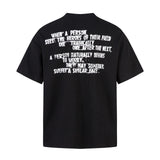 5520 n Street Summer Waffle Premium Letter Printing Design Men's Loose Zipper Short Sleeve T-Shirt