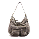 HULIANFU 2025 special for women's fashion washed leather whitened old locomotive bags multi-pocket  retro trend shoulder bags