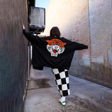 2025popular  winter sweater women, tiger head Y2K personalized street trend V-neck cardigan sweater women