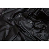 A80B n retro popular winter trend jacket PU leather three-dimensional pocket men's thermal hooded seat mountain carving cotton suit