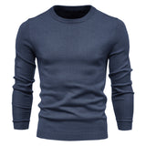 HULIANFU 2025 10-Color autumn and winter New Popular trade thickened sweater men's, crew neck slim-fitting men's sweater men's knitted sweater top