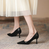 2025 775-39 high heels 2025 summer new Korean version color matching stiletto single shoes women's commuting light mouth pointed women's shoes