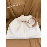HULIANFU 2025 retro cotton and linen bag Harajuku literary and artistic shoulder canvas bag Mori large-capacity pleated shoulder handbag