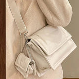 HULIANFU 2025 Soft leather cloud bag for women, simple retro large-capacity mother and child bag, high-end texture commuter underarm bag can be crossed