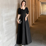 2025 Niche black evening dress, daily  light luxury temperament, celebrity small dress, women can usually wear spring
