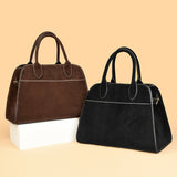 2025 Tote bag popular new matte retro handbag simple versatile messenger bag large capacity portable shoulder bag
