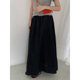 2025 THE MIND lace skirt 2025 summer Korean simple temperament elegant and versatile A-shaped skirt 017AX