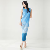 2025 Women's temperament high-end  dress summer new medium and long one-step skirt sleeveless thin straight skirt