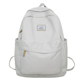 2025 Large capacity women's backpack women's high-end black and white schoolbag simple junior high school high school college student backpack