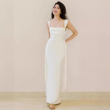 2025 Satin light wedding dress, bridal wedding dress, morning gown,  niche high-end suspender, backless dress, long one piece is sent on behalf of others.
