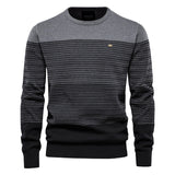 HULIANFU 2025 popular autumn and winter sweater men's new casual knitted sweater, men's jacket fashionable casual splicing men's sweater