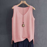 80-100 kg, fat mm loose belly cover large size ice silk suspender vest women's knitted bottoming shirt sleeveless top women's