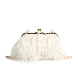 HULIANFU 2025 popular new retro ins fringed pearl chain hairy bag  fairy wind crossbody hand out of the street bag tide