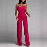 HULIANFU Cross-border spring and summer new women's clothing, Popularan, 2025n Popular trade,  new sexy slim tube top straight jumpsuit