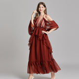 Real shot, summer new sexy tag tube top, backless waist pendulum dress, fairy style photo beauty