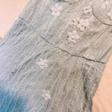 2025 niche design three-dimensional flower lace suspender dress temperament high-end celebrity vacation dress summer