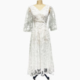 HULIANFU popular spring and summer Popular trade new 2025 Popular trade ladies deep V medium and long dress lace backless evening dress
