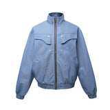 K48 n Vintage  Spring Neutral Street Deconstruction Metal Buckle Premium Men's Loose Jacket