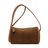 HULIANFU 2025 This year, Boston bags are popular, autumn and winter retro popular new niche design messenger bags, women's matte cylinder bags.