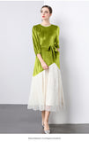 Hepburn style sequined mesh splicing velvet dress women's clothing popular autumn and winter new  celebrity temperament dress