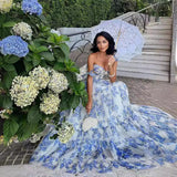 HULIANFU Cross-border new spring and summer off-the-shoulder 2025 women's clothing fashion organza fairy gas long temperament evening dress dress