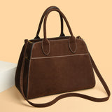 2025 Tote bag popular new matte retro handbag simple versatile messenger bag large capacity portable shoulder bag