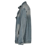hulianfu Denim Glamorous Single Breasted High Split Mini Dress