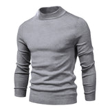 HULIANFU 2025 Autumn and winter New Popular trade thickened warm sweater men's, medium collar slim men's sweater men's multi-color knitted sweater