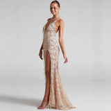 HULIANFU popular 2025 New solid color fringed sequined suspender cocktail dress party dress long dress fringed dress