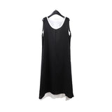 2025 THE MIND linen Tencel fake two-piece vest skirt 2025 summer new Korean version loose dress T5066X