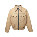 K43 n Vintage  Spring Neutral Street Python Metal Buckle Premium Men's Loose Jacket