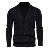 HULIANFU 2025 popular autumn and winter sweater men's new casual knitted sweater, men's jacket fashionable casual splicing men's sweater