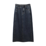 2025 THE MIND retro denim skirt 2025 thirteen lines spring new high waist thin versatile A-shaped skirt N12