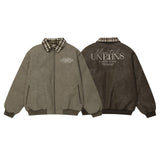 CT237 n retro popular autumn and winter trend embroidered logo thickened warm men's and women's cotton jacket jacket