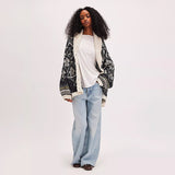 2025Popular and  popular winter sweater women, casual commuting single-breasted V-neck cardigan long-sleeved square knitted cardigan top