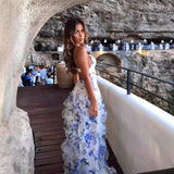 HULIANFU popular new spring and summer off-the-shoulder 2025 women's clothing fashion chiffon printing fairy long temperament evening dress dress