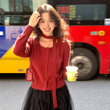 2025 Thirteen Lines popular Winter New V-Neck Wool Elegant Neck Knitted Sweater Versatile Sweater Women 25203