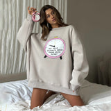 2025 High-end round neck clock lazy wind early autumn sweater simple and fashionable popular new long-sleeved pullover sweater women's