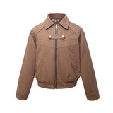 K45 n Vintage  Spring Neutral Street Deconstruction Metal Buckle Premium Men's Loose Jacket