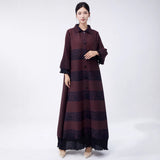 2025 pleated clothes plus size dress spring high-end clothing wholesale Popular trade middle east muslim robe women's dress