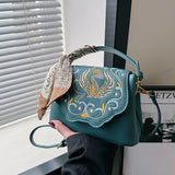 2025 Bag popular new national style embroidered handbag temperament versatile messenger bag high sense new Chinese shoulder bag women