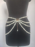 2025 MW3096  waist chain thickness different pearl connection multi-layer fringed side pendulum chain waist chain waist decoration