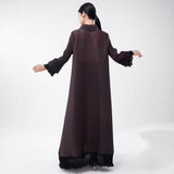 2025 pleated clothes plus size dress spring high-end clothing wholesale Popular trade middle east muslim robe women's dress