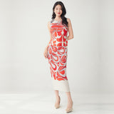 2025 One piece of women's clothing, a  dress, a new high-end printing sleeveless slim-fitting  dress in summer