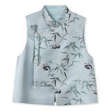 spring new Chinese jacquard embroidered buckle vest women's temperament versatile design vest N2070